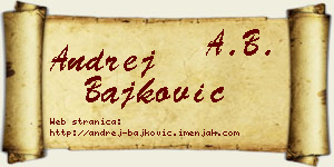 Andrej Bajković vizit kartica